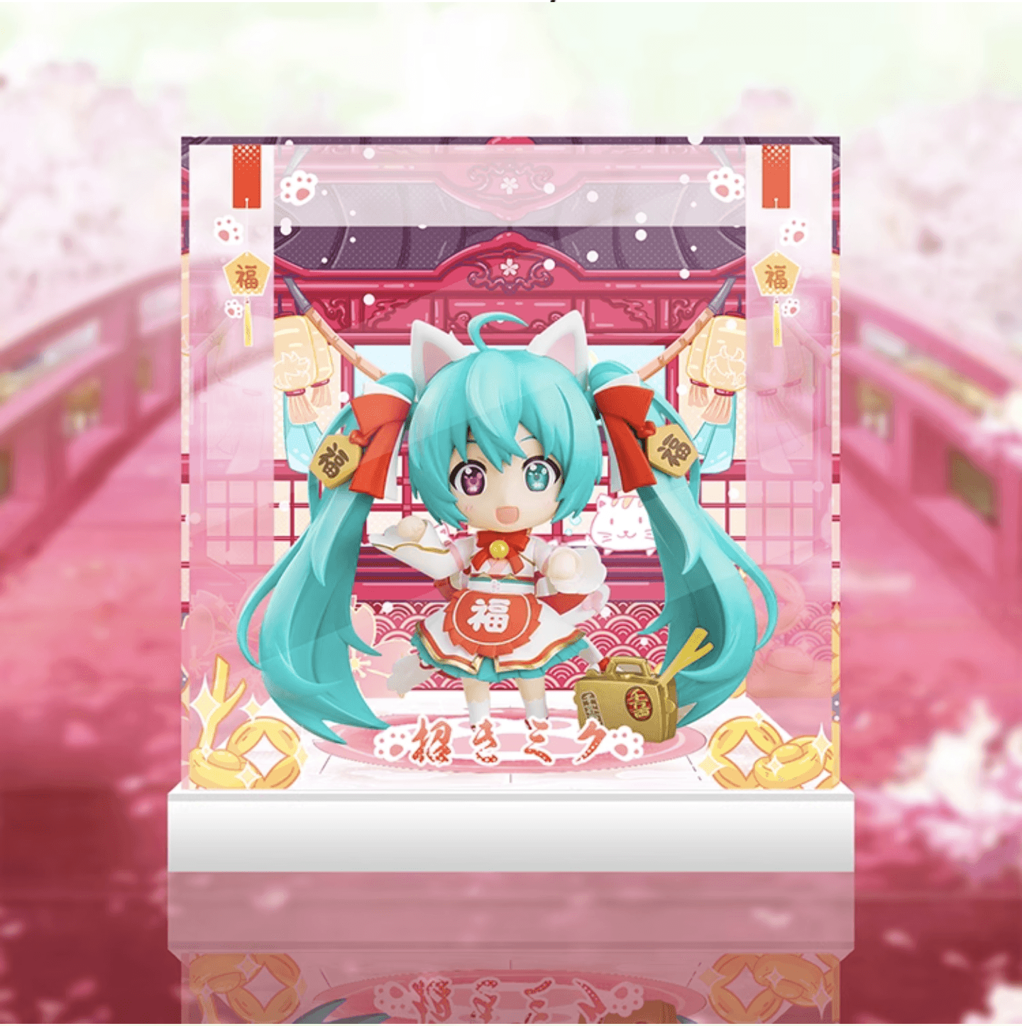 [AOWOBOX] 好微笑 黏土人 1777 初音未來 招財未來 專用主題展示盒