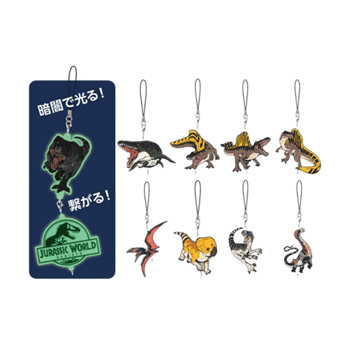 F賞 夜光恐龍串串軟膠吊飾(隨機)
