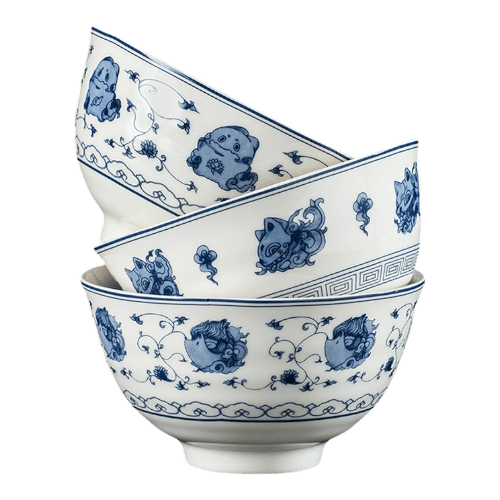 E賞 青花夔龍紋碗(隨機)