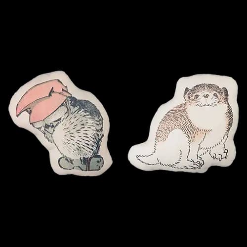 D賞 北斎漫畫 動物 迷你抱枕(隨機)