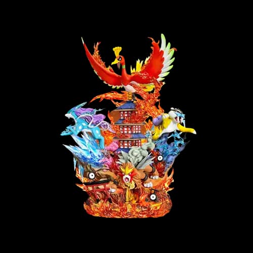 E賞 PPAP Studio - 寶可夢神獸第三彈 聖獸組 鳳王 & 水君 & 雷公 & 炎帝 原色