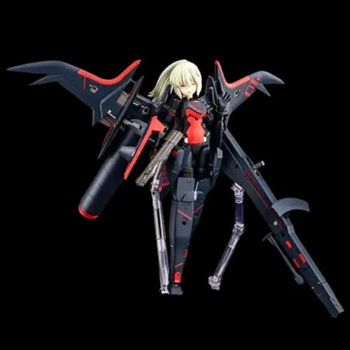 B賞 武裝神姬 MEGAMI DEVICE 天使型 安瓦爾 黑色 組裝模型 附特典