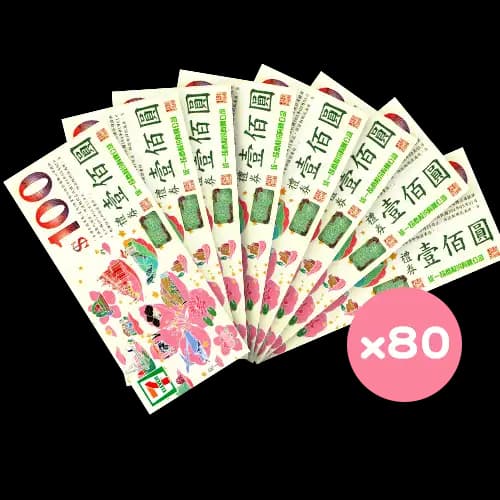 A賞 711禮券8000元