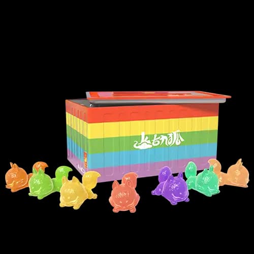 七隻不同色小狐狸(樣式隨機)