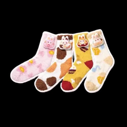 E賞 KIKI毛巾居家襪(隨機)