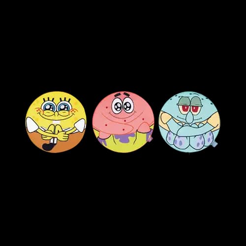 D賞 扁扁三人組毛絨圓盤(隨機)