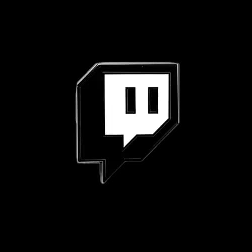 K賞 TwitchGlitchNewLogoPin-BlackWhite (兩個)