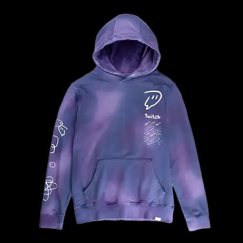 B賞 Twitch Orb 紮染連帽運動衫 - 紫色紮染(尺寸隨機)