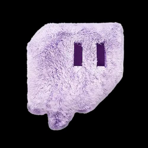 E賞 Twitch Glitch 絨毛枕(紫色人造毛皮)