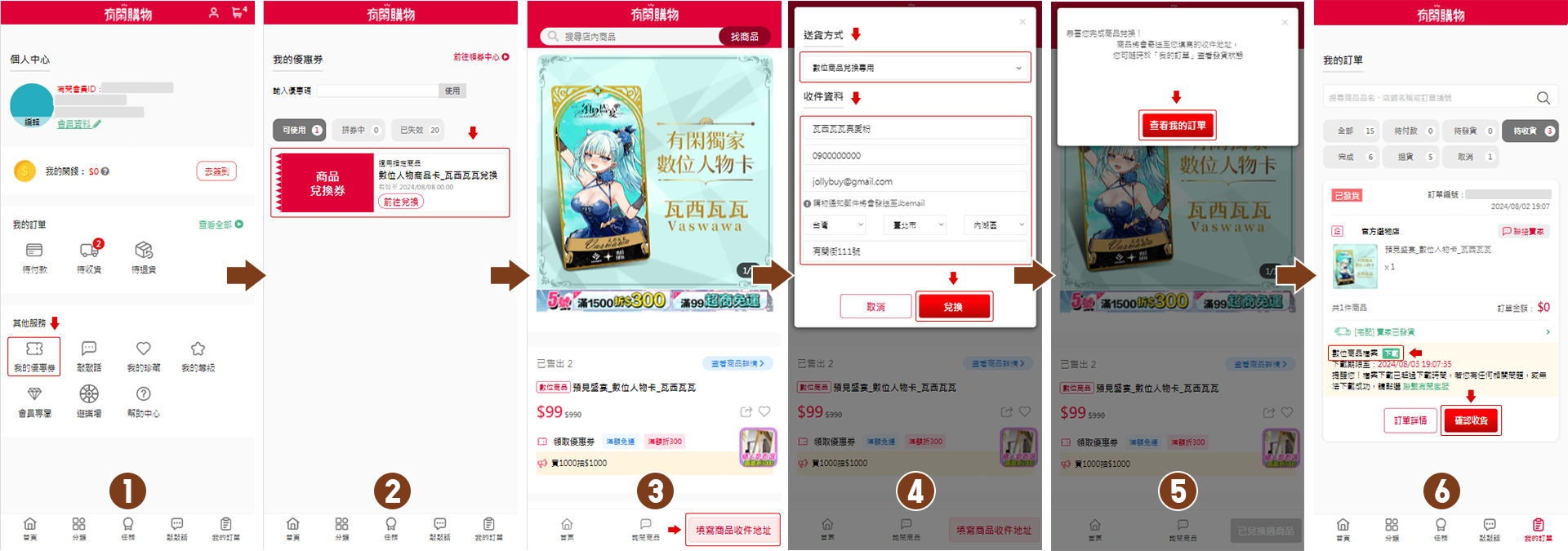 贈品兌換換說圖說