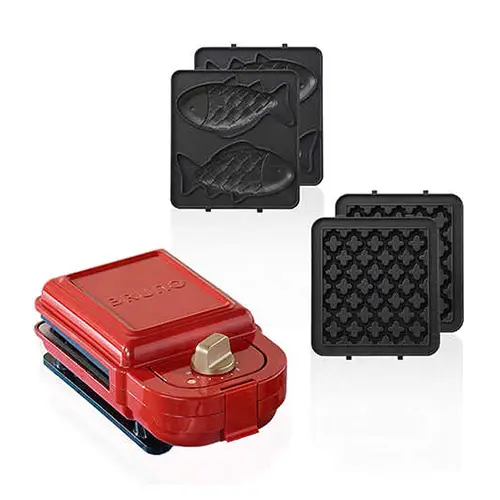 【BRUNO】熱壓三明治鬆餅機 紅色 BOE043-RD