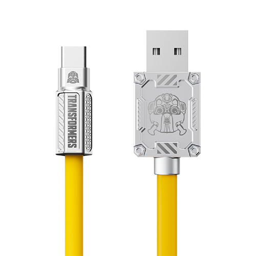 變形金剛 USB-A轉Type-C 鋅合金快速充電線 1.5公尺